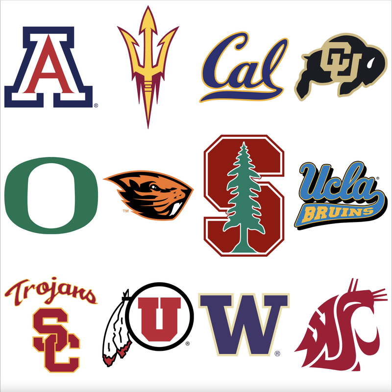 Logos of colleges in the western united states